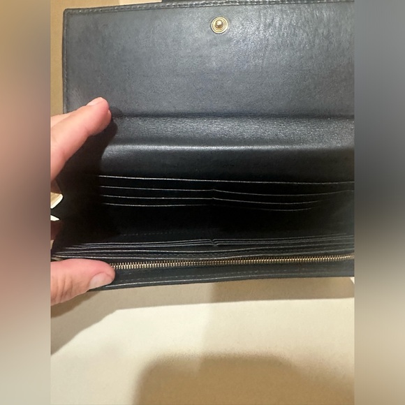 Gucci Marmont Floral Bow Navy Continental Wallet - Picture 8 of 13